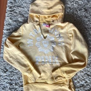 VS Pink “My Favourite Sweater” in pastel yellow